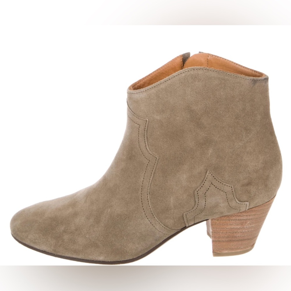 ISABEL MARANT Etoile Suede Dicker Booties - size FR 38/US 8